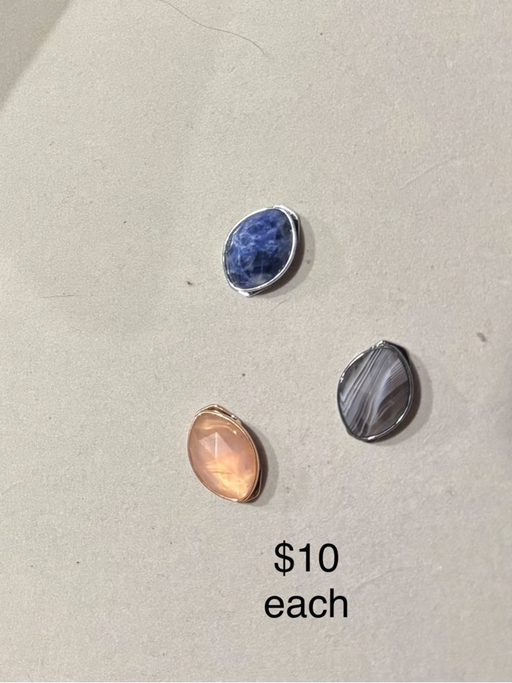 KEEP Collective Blue, Gray, and Peach Stone Bracelet Charms $10 each